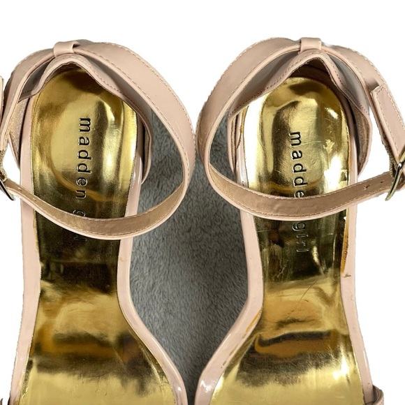 Madden Girl Womens Dafney Nude Cream Stiletto Peeptoe Ankle Strap Size 10M - Picture 5 of 10